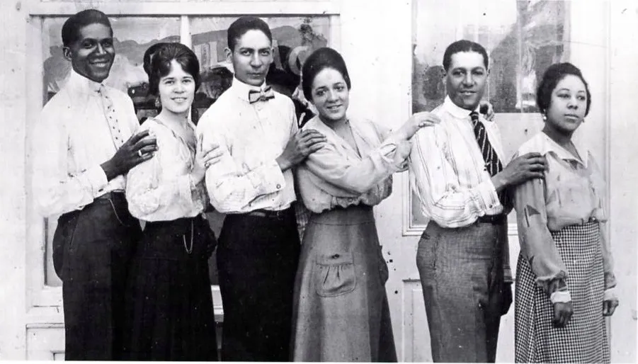 Musicians and entertainers at the Cadillac Club in Los Angeles, circa 1917